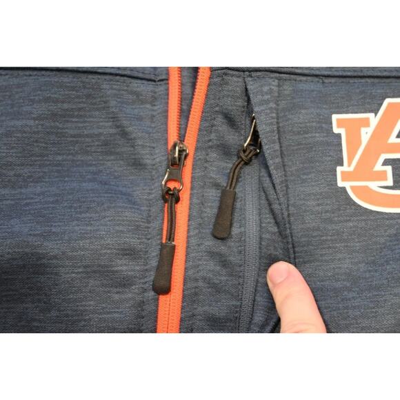 Colosseum Auburn Tigers Fleece Jacket Blue Full Zip Mens Size Medium - Picture 10 of 13